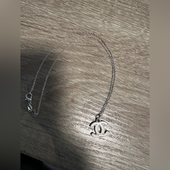 NEW CC PENDENT SAME ON BOTH SIDES W 925 SILVER LOBSTER CLASP NECKLACE - Picture 4 of 6